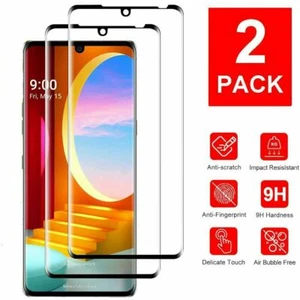 2-Pack For LG Velvet 5G Clear HD-Tempered Glass Screen Protector Full Cover Film - Picture 1 of 5