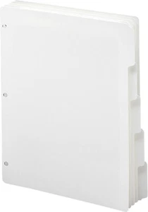Smead 89415 100 White Three-Ring Binder Index Divider 1/5 Cut Tabs Letter Size - Picture 1 of 2