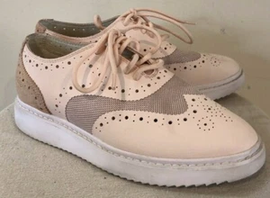 Mujer Geox Respira Tomillo Con Cordones Rosa Pálido Oxford Tenis/Zapatos Talla 6 - Imagen 1 de 12