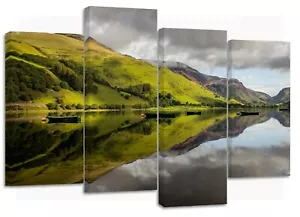 Tal-y-llyn Lake Snowdonia Wales art split prints on wooden bars - Picture 1 of 7