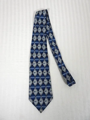 Vintage NFL Seattle Seahawks Silk Necktie. 60" Length. Football. Diamond Pattern - Image 1 of 4