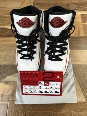 Hombre Air Jordan 2 Retro 2004 Talla 9 Blanco/Rojo Universitario Negro 308308-161 Foto 1 de 4