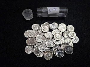 1953 S ROOSEVELT DIME Roll ORIGINAL BU UNC Choice Full Torch - Picture 1 of 5