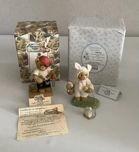 Cherished Teddies Trudy 726737 and Woody 476544 Collectible Figurines - Boxed - Picture 1 of 6