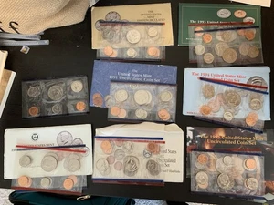 us uncirculated mint sets lot 1988-1995 D & P - Picture 1 of 1