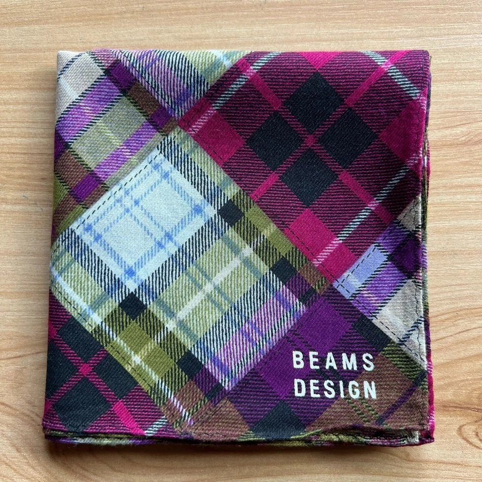 PAÑUELO VINTAGE CUADROS Y CUADROS HOMBRE BOLSILLO CUADRADO ALGODÓN 19" B0946 Foto 1 de 3