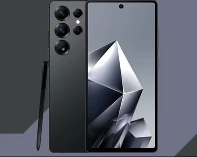 Unlocked S25 Ultra Smartphone 5G Android 12 8GB RAM 256GB ROM 6.8 Inch Black - Image 1 of 4