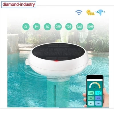 wiFi Chlorine Meter Solar Floating CL PH EC TDS ORP Water Quality Monitor Tester - Image 1 of 4