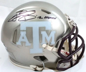 Johnny Manziel Autographed TX A&M Flash Speed Mini Helmet w/Insc.-Beckett W Holo - Picture 1 of 12
