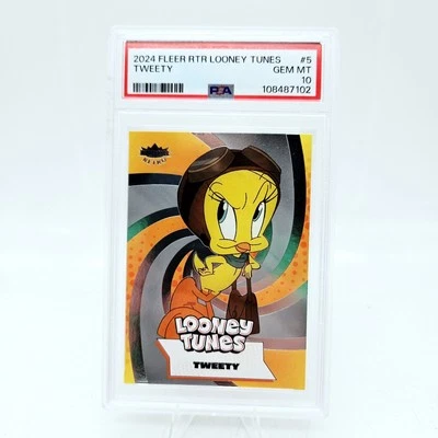 Tweety Bird PSA 10 Pop 1 Fleer Retro 2024 Looney Tunes #5 Graded - Image 1 of 3