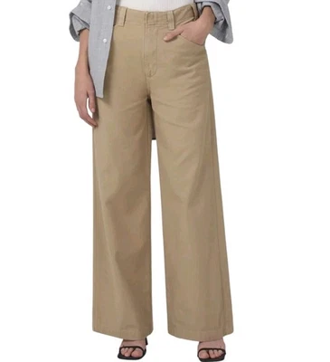 Citizens of Humanity Paloma Utility Trouser in Khaki Beige Wide Leg Relaxed 29 - Image 1 of 4