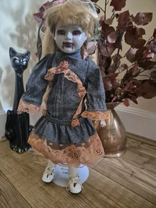 'Morag' Halloween Horror Creepy Porcelain Victoriana Doll, Hand Painted, 40cm - Picture 1 of 6
