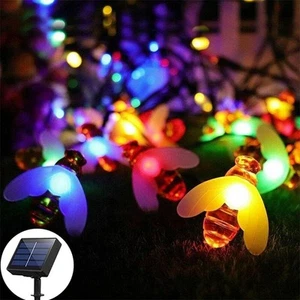 Bee Multicolor Solar String Lights Outdoor 16 Feet 20 Led Multicolor Waterpro... - Picture 1 of 8