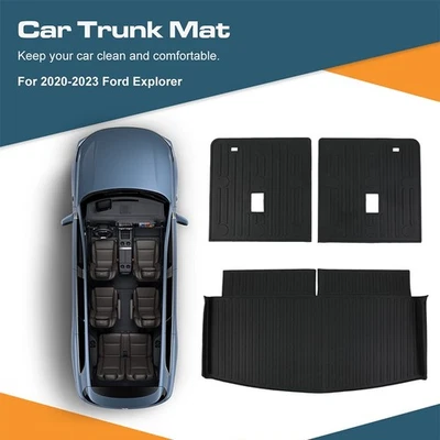 For 2020 ~ 2025 Ford Explorer Cargo Mats Floor Mats Backrest Mat Trunk Liner us - Изображение 1 из 4