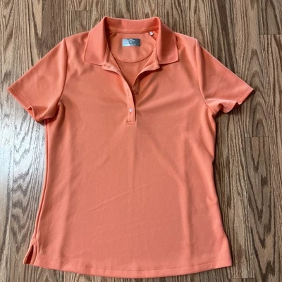 Camisa polo Callaway para mujer golf naranja elástica manga corta talla pequeña Foto 1 de 4