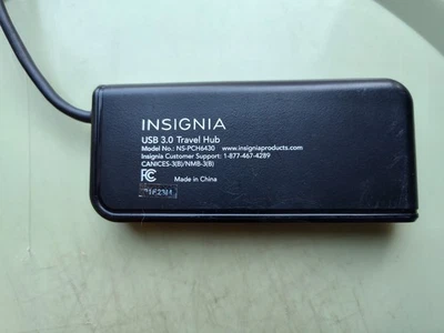 Insignia NS-PCH6430 4-Port USB 3.0 Travel Hub - Black - Image 1 of 4