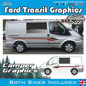 SWB / MWB Ford Transit MK7 Compatible Camper Stripes Graphics Decals ST 210 - Picture 1 of 5