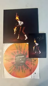 St Vincent - ALL BORN SCREAMING, Fire Splatter, Autographed Art Card. New/Sealed - Picture 1 of 6