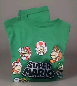 Unisex Kids Size Large 10-12 Green Super Mario T-Shirt BRAND NEW W/TAGS - Picture 1 of 2