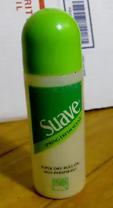 RARO recipiente de plástico desodorante roll-on SUAVE vintage años 70 Helene Curtis ANTIGUO - Imagen 1 de 3