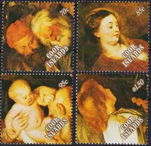 Cook islands 1989 ☀  Art Paintings Christmas set ☀ MNH** - Picture 1 of 1
