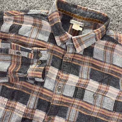 Рубашка мужская углеродная 2 кобальтовая большая серая клетчатая с длинным рукавом на пуговицах фланелевая - Изображение 1 из 4