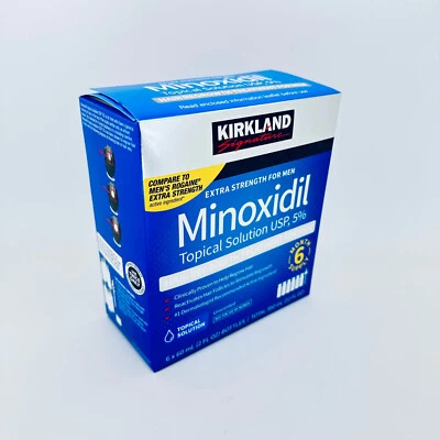 Kirkland Minoxidil 5% Extra Strength Men Hair Regrowth Solution 180 Days Supply - Image 1 of 4