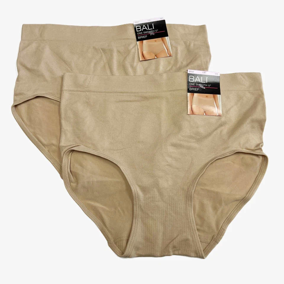 3 Bali 2361 One Smooth U Seamless X10 Microfiber Brief Panties Xl/8