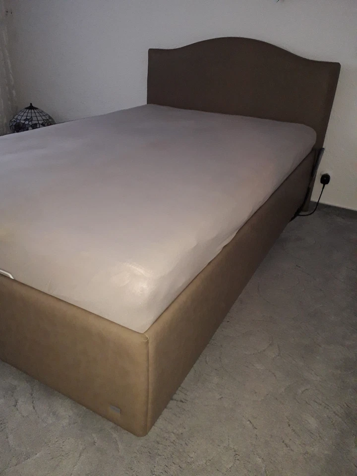 Ruf-Singlebett-Duomax, schlammbraun, elektrisch verstellbar, mir Kopfteil - Bild 1 von 1