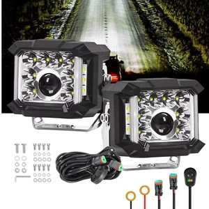 Luz LED de señal de giro blanca DRL para Jeep SUV de 2X 5 pulgadas - Imagen 1 de 20