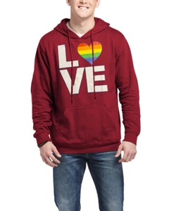 Amor gay. El amor es amor. Sudadera con Capucha Rainbow Heart Love Tallas S-3XL - Colores Surtidos - Imagen 1 de 7