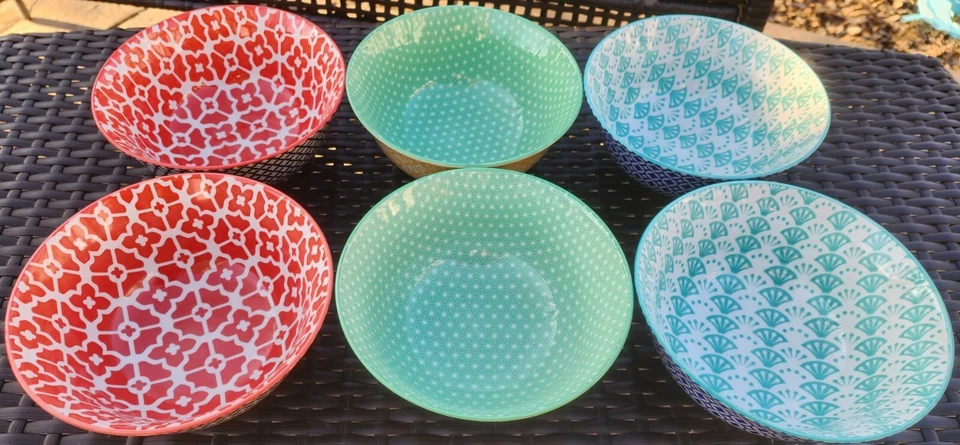 Tigelas de grés Soho internacionais certificadas. Conjunto de 6 coloridos  - Imagem 1 de 4