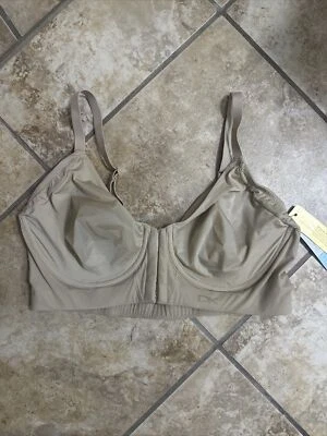 Donna Karan Intimates Talla 36C Cierre Frontal Bronceado Con Aros No Acolchado Foto 1 de 4