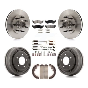 Front Rear Disc Brake Rotor Ceramic Pad & Drum Kit (7Pc) For 1999 Ford F-150 RWD - Picture 1 of 14