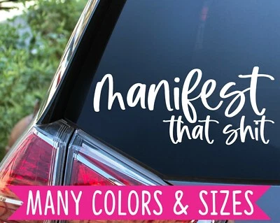 Calcomanía adhesiva de vinilo para vaso de coche Manifest That Sh*t Planner Foto 1 de 4
