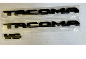 3 PCS 3D BLACKOUT DOOR TAILGATE EMBLEM OVERLAY KIT V6 OFFROAD for 2016-2023 - Picture 1 of 3