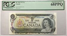 1973 Bank of Canada $1 Dollar Bill / Banknote "PCGS Superb Gem 68 PPQ" 👍