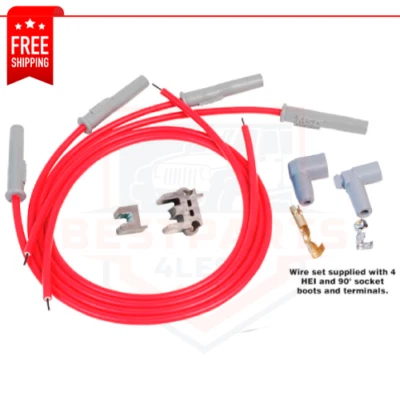 MSD 31159 Super Conductor Spark Plug Wire Set 4 Cyl Multi-angle Plug, Socket/HEI — 第 1/2 张图片