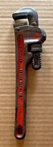 Vintage Ridgid 10" Pipe Wrench Heavy Duty Steel Made in USA - Picture 1 of 5