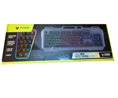 TITAN steel LED computer keyboard wired - Image 1 of 3