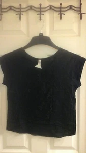 Col Story, Junior Girls Size large black blouse, Lace Front, NWT - Picture 1 of 5