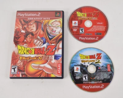 Dragon Ball Z Budokai 1 & 2 PS2 PlayStation 2 w/ Case GH Red Label - Image 1 of 4