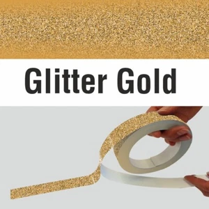 GLITTER GOLD Car Pinstripe, Vehicle Tape, Van/Horsebox/Caravan Striping 6-300mm - Picture 1 of 2