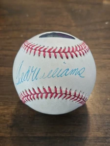 Von Ted Williams signierter offizieller American League Baseball (Green Diamond) - Bild 1 von 2