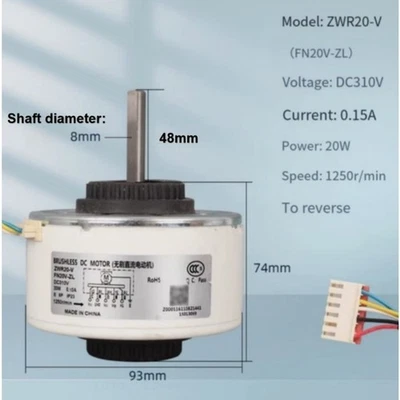 10PCS for GREE Air Conditioning Motor ZWR20-V FN20V-ZL Replacement Maintenance