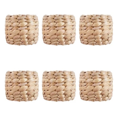  6 Pcs Porta Tovaglioli Anelli Portatovaglioli Fibli Da Tovagliolo Sposa - Immagine 1 di 4