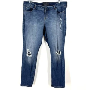 Torrid Boyfriend Distressed Blue Jeans Size 22R - Picture 1 of 8