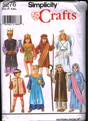8276 Simplicity SEWING Pattern Christmas Costume Bible Characters S M L Angel - Image 1 of 2