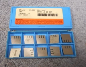 CARBOLOY Carbide Inserts CPG 422 F Grade 883 Pack of 10 - Picture 1 of 1