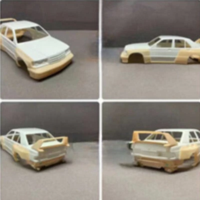 Wide Body Resin Kit for Mercedes Benz 190E Rocket Bunny Unpainted Model 1/24th - Image 1 of 2